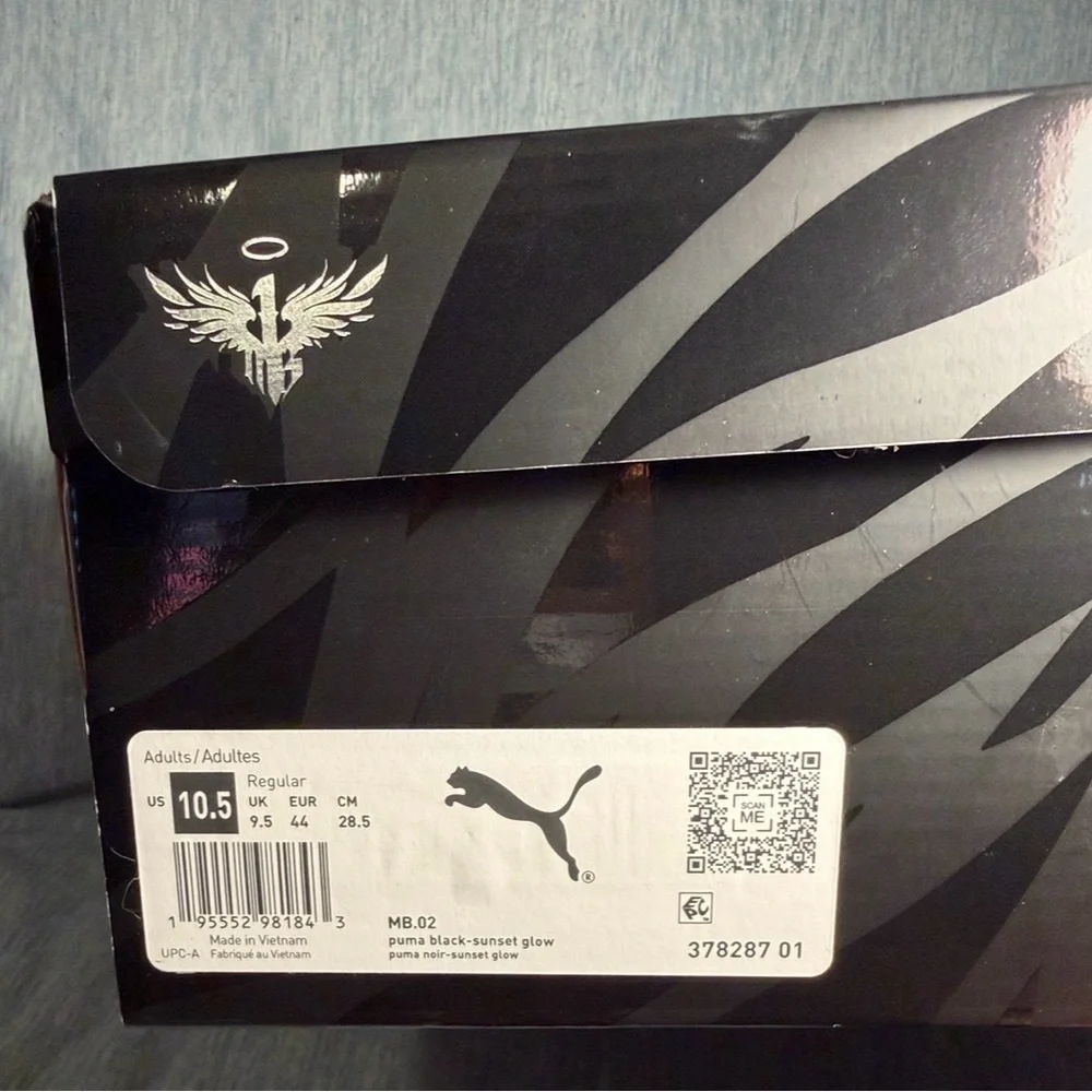 Men’s Puma LaMelo Ball MB .02 Basketball Black/Orange Sunset Glow 10.5 - Picture 7 of 14